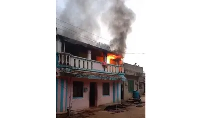 शॉर्टसर्किटमुळे लक्केबैल येथील घराला आग