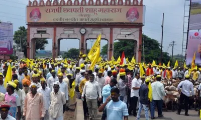 धनगर समाजाचा आरक्षणासाठी चक्काजाम  तावडे हॉटेल चौकात शेळ्या मेंड्यांसह ठिय्या 