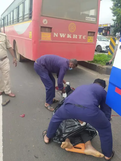 सुवर्णविधानसौधसमोरील अपघातात करीकट्टीच्या गवंड्याचा जागीच मृत्यू