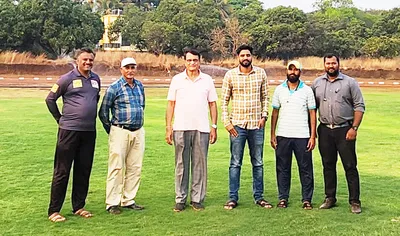 क्रिकेटपटू रोहन कदमची प्लॅटीनम जुबली मैदानाला भेट