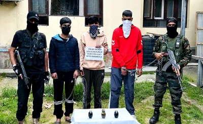 तोयबा’च्या 3 हस्तकांना काश्मीरमध्ये अटक