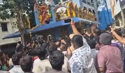 हैदराबादमध्ये मंदिरातील मूर्तीची विटंबना