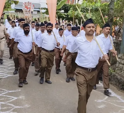 राष्ट्रीय स्वयंसेवक संघाचे खानापुरात पथसंचलन