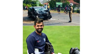 श्रीलंकेचा माजी खेळाडू लाहिरू थिरिमाने कार अपघातात जखमी