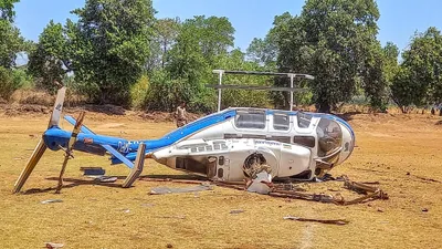 महाडमध्ये हेलिकॉप्टरला अपघात  