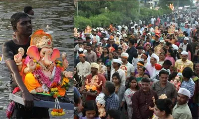 जिल्ह्यात 3 लाख गणेशमूर्तींचे पर्यावरणपूरक विसर्जन   पुढच्या वर्षी लवकर या  ची साद घालत गौरी गणपतीला भावूक वातावरणात निरोप