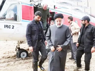 इराण राष्ट्रपतींच्या हेलिकॉप्टरचे हार्ड लँडिंग